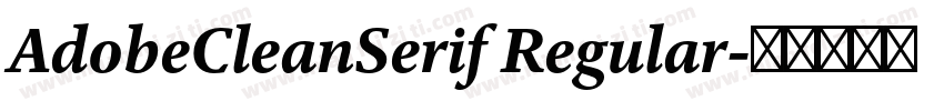AdobeCleanSerif Regular字体转换